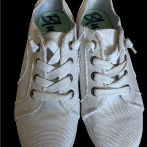 Blu Dor White Canvas Sneakers